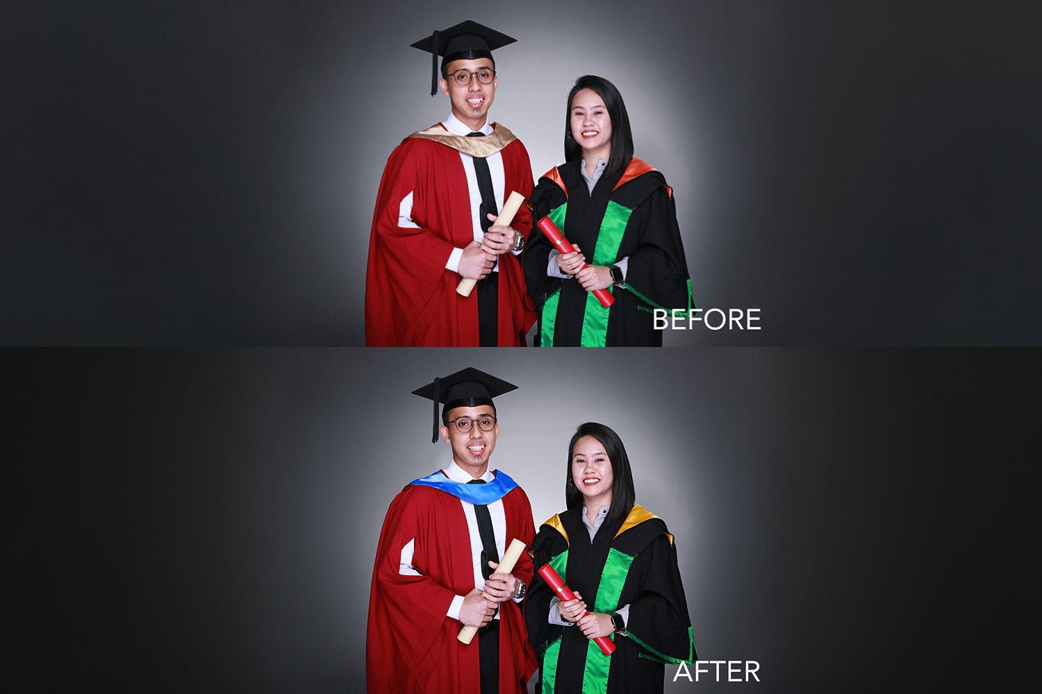 Graduation sash colour conversion